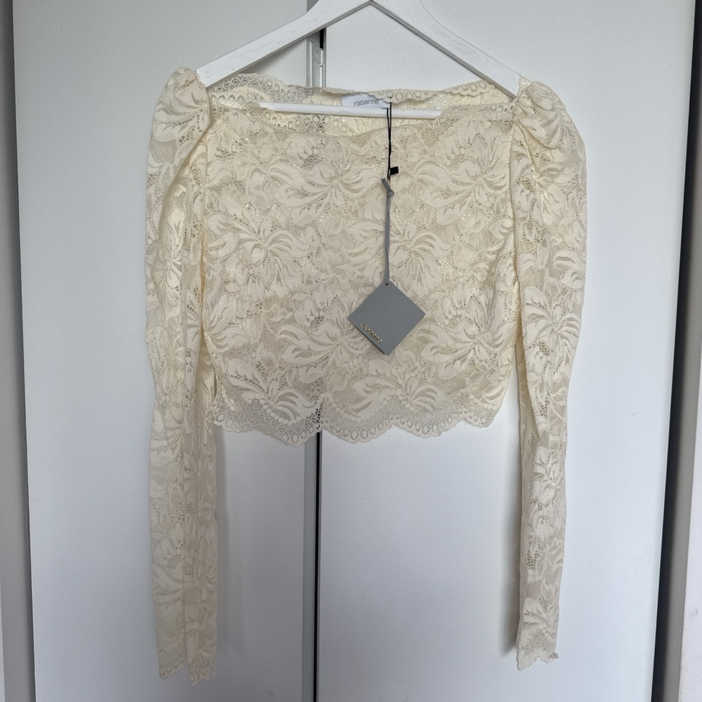 Rabanne Elegant Cream Lace Women Top